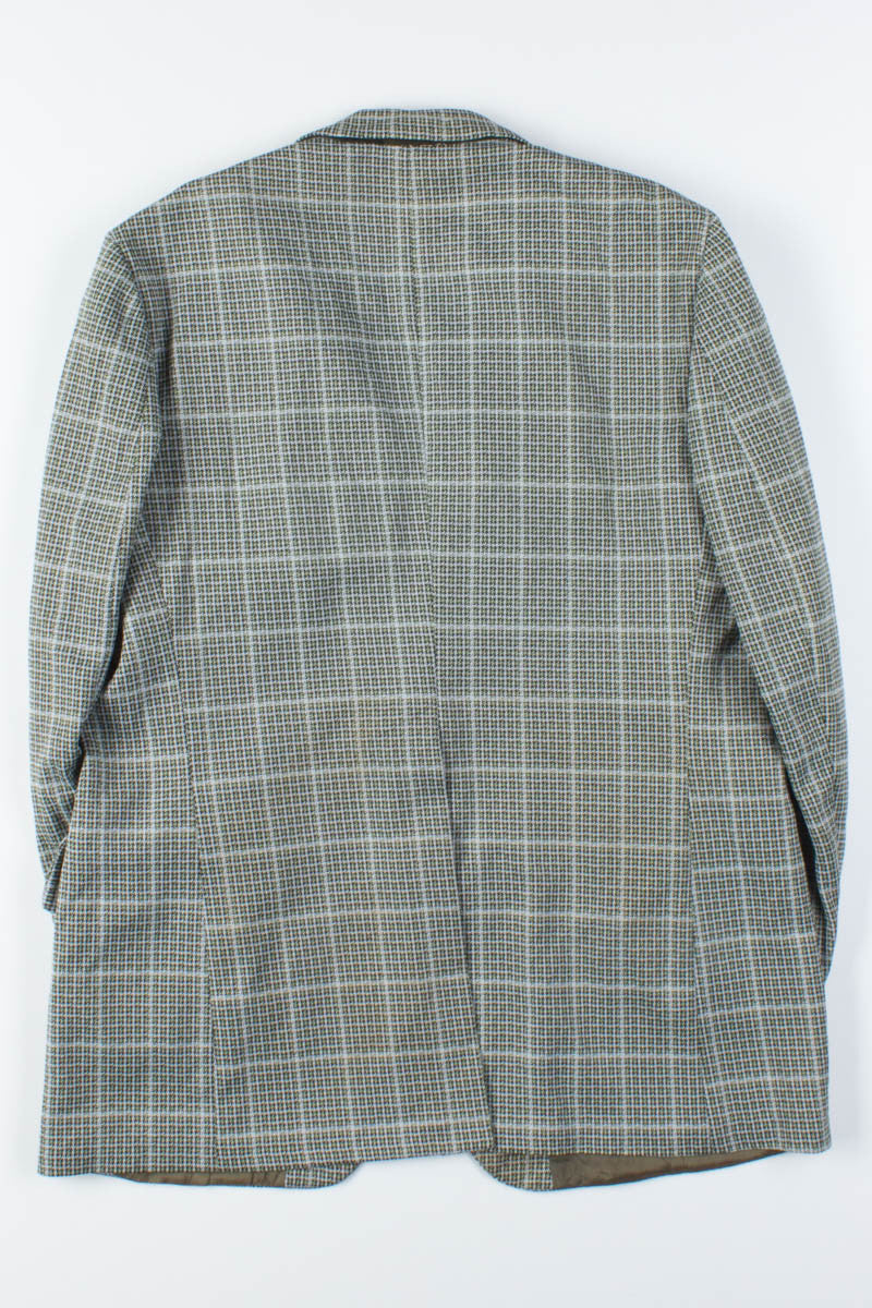 Olive Windowpane Oversized Vintage Blazer