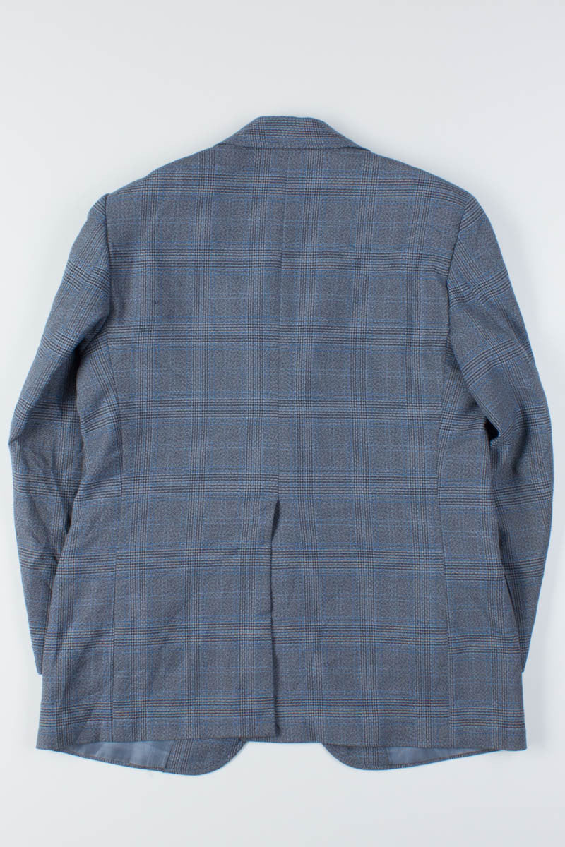 Grey Plaid Vintage Blazer 1