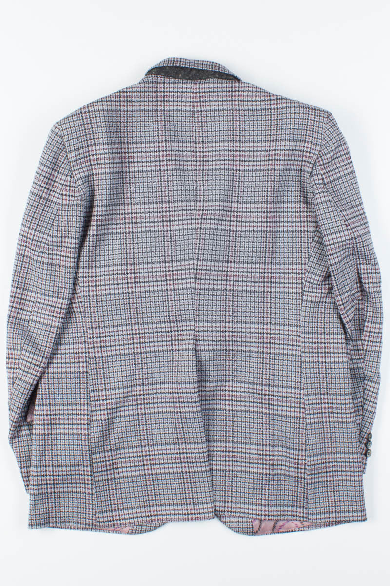 Grey & Red Plaid Vintage Blazer