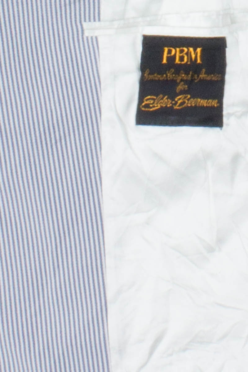 Blue Seersucker Oversized Vintage Blazer