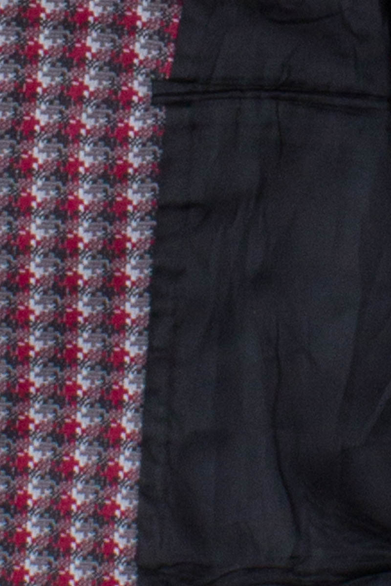 Red Patterned Oversized Vintage Blazer