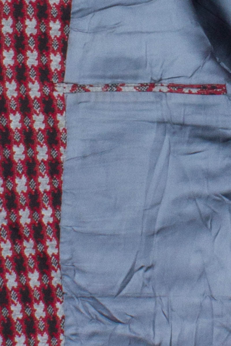 Red Casino Pattern Oversized Vintage Blazer