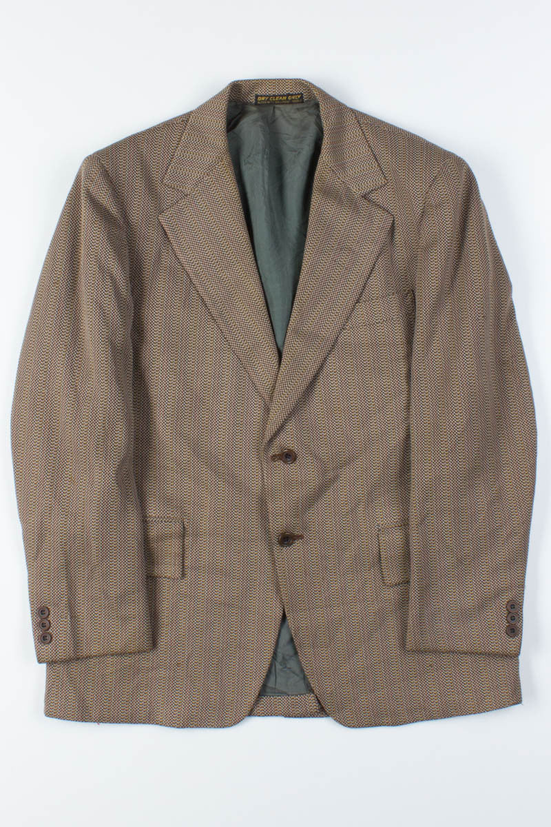 Brown Mini Pattern Vintage Blazer