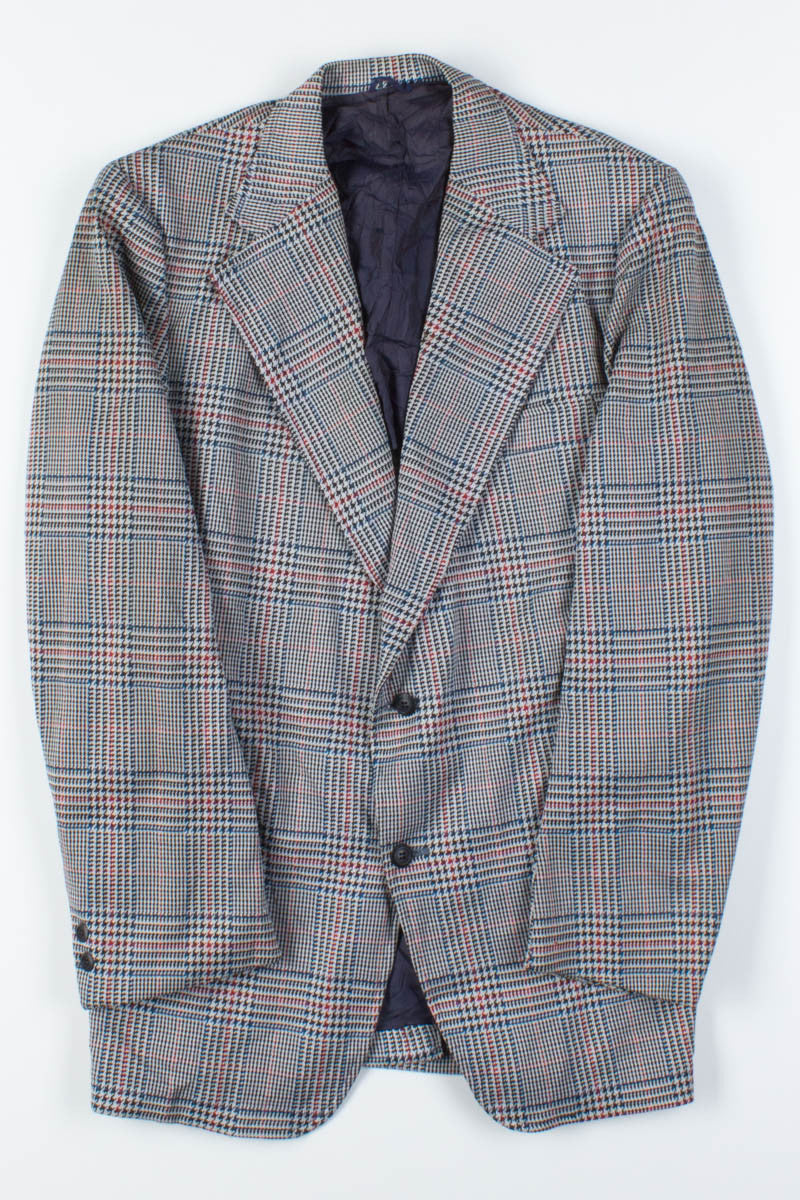 Puppytooth Plaid Vintage Blazer