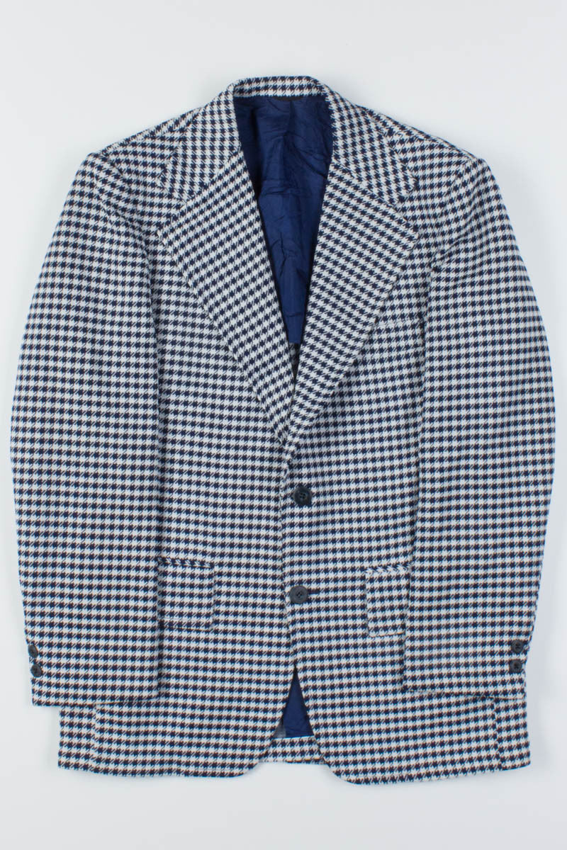 Navy Houndstooth Vintage Blazer