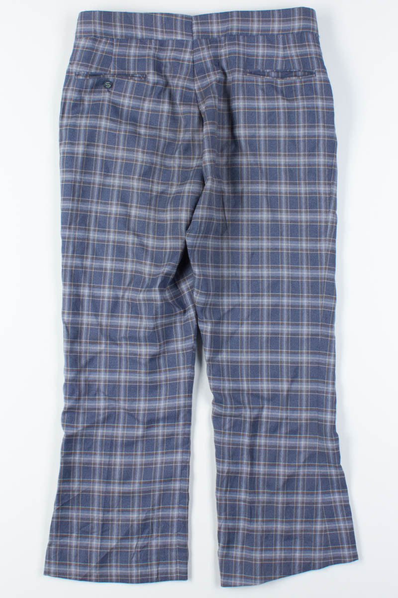 Blue Plaid Pants
