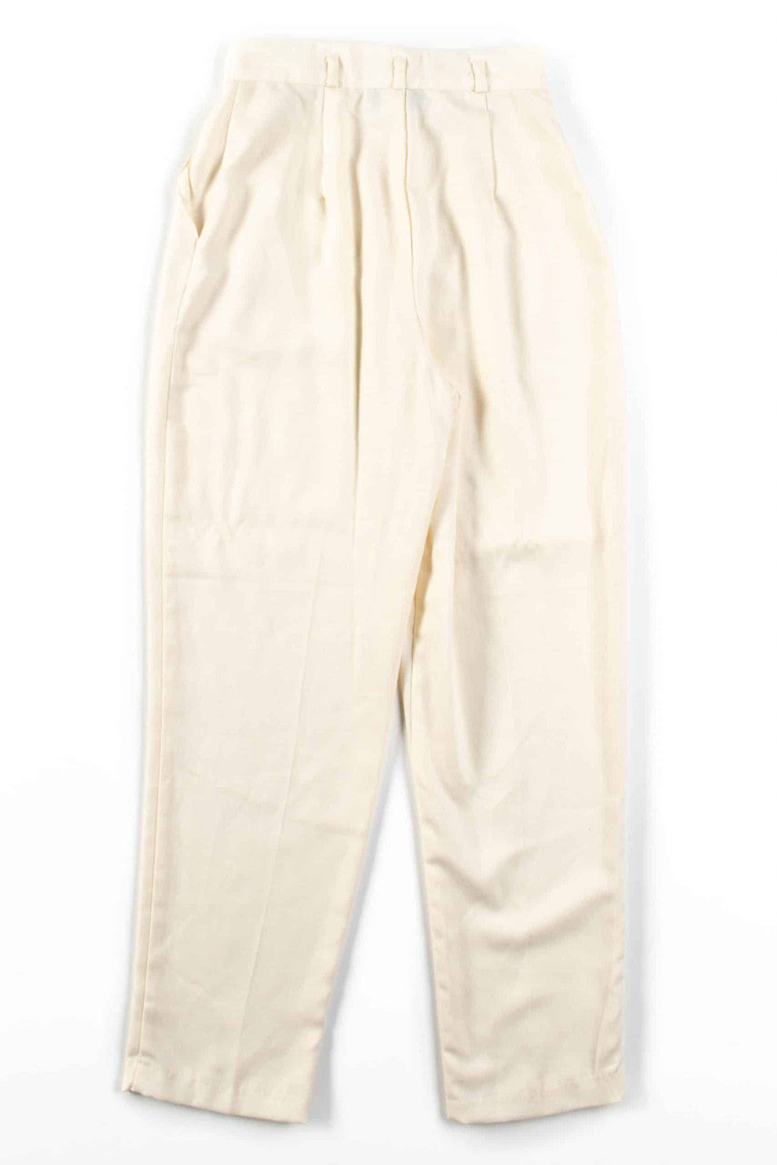 Off White Pleated Pants (sz. 8)