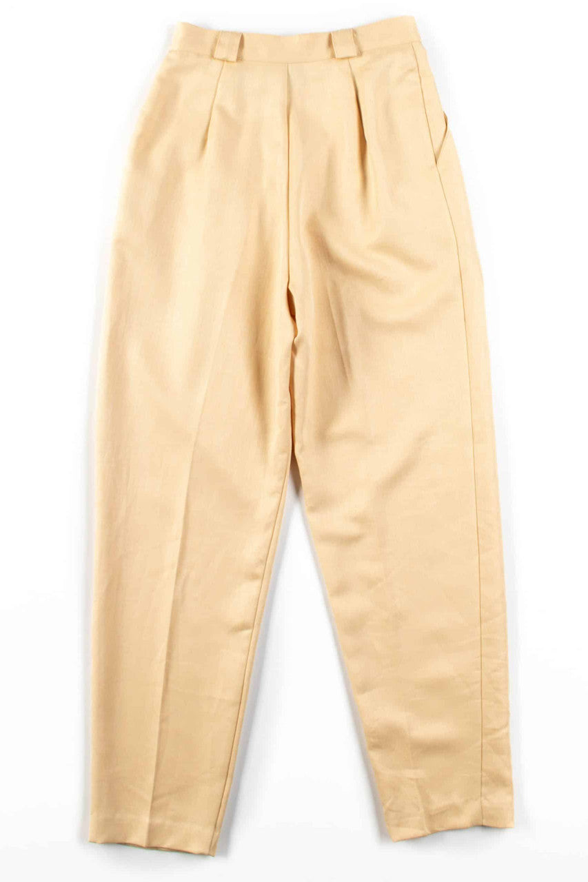 Gold Pleated Vintage Pants (sz. 8)