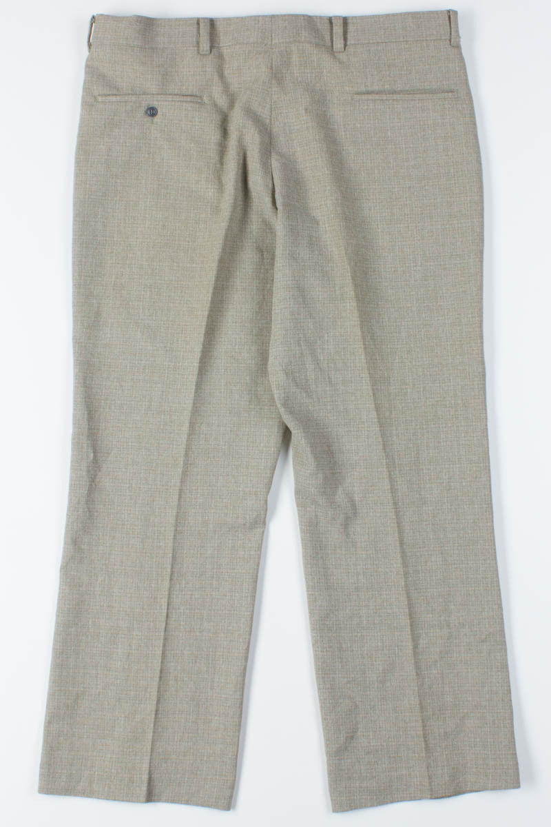 Green Crosshatch Plaid Pants