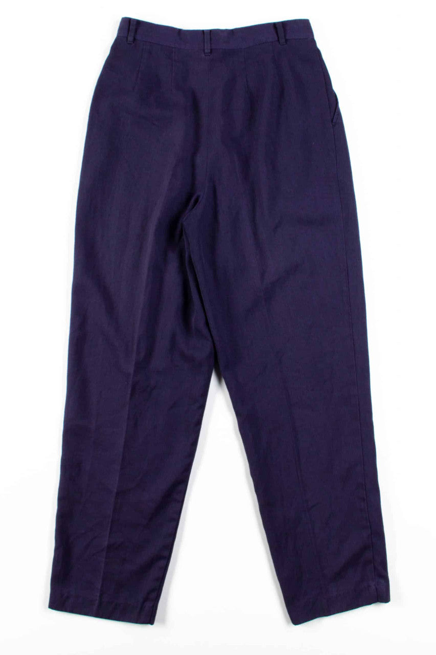 Dark Purple Pleated Vintage Pants (sz. 10)