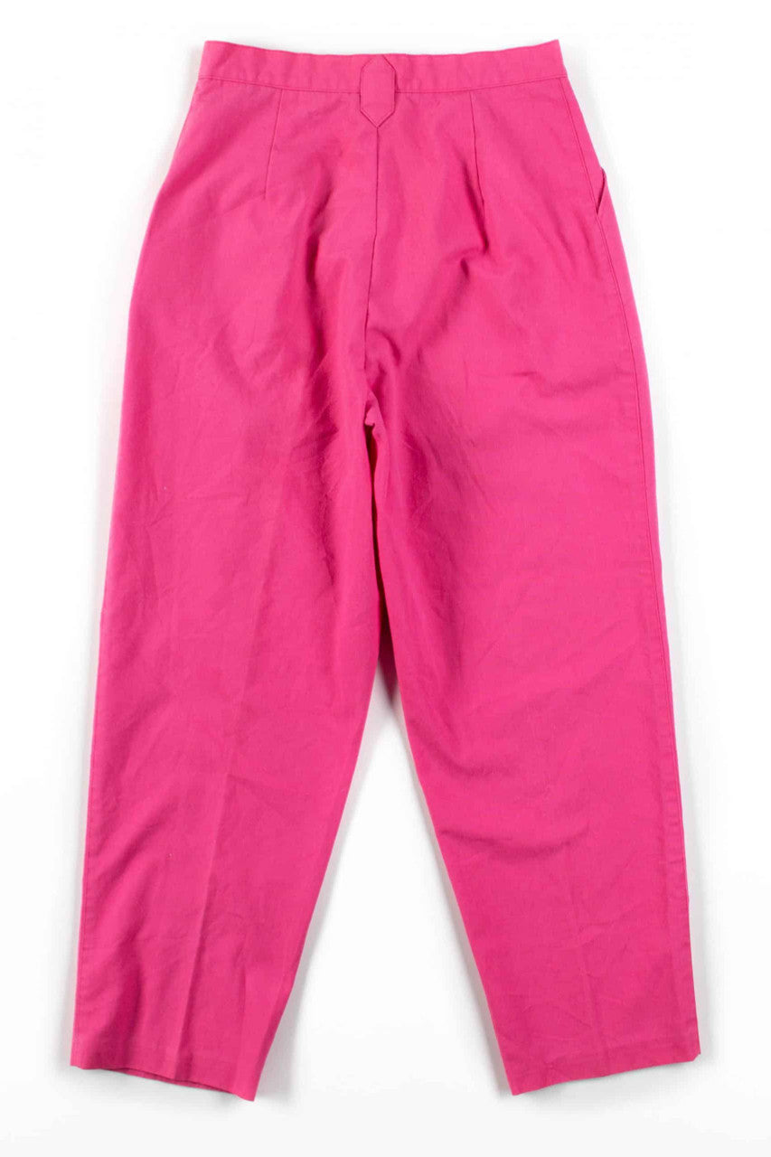 Hot Pink Pleated Vintage Pants (sz. 13)