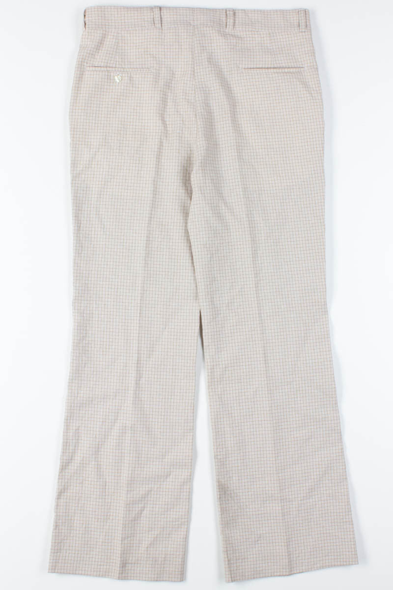 Tan Checkered Plaid Pants