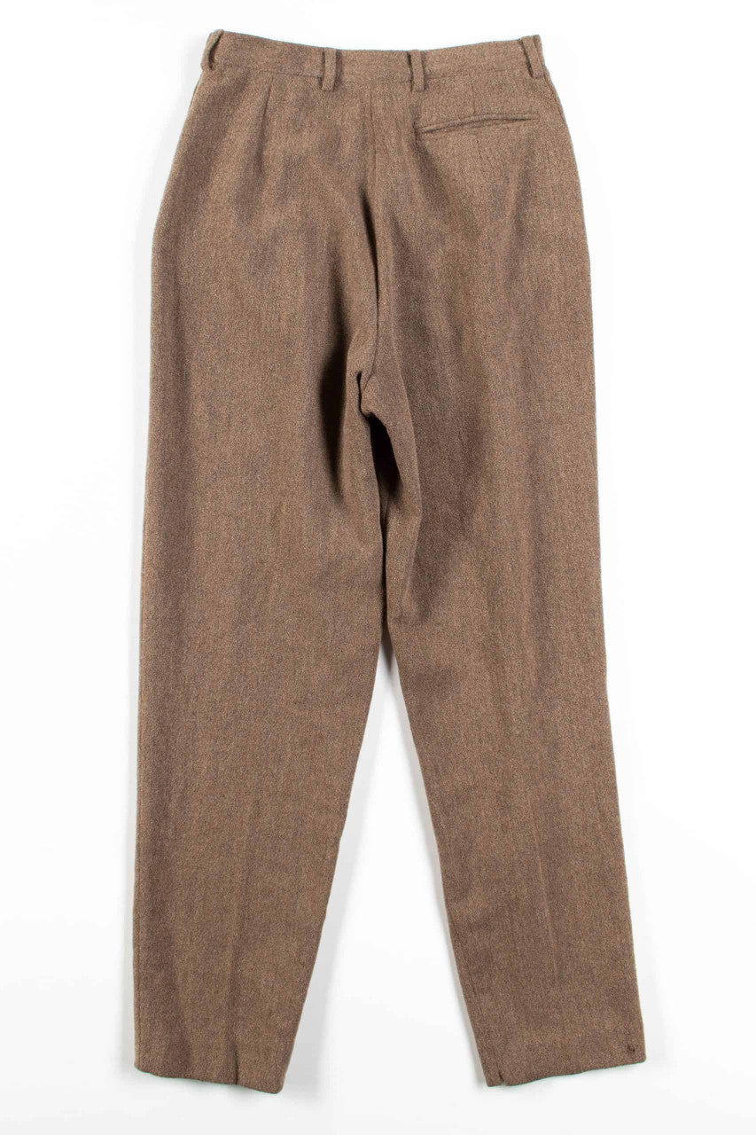 Tan Pleated Wool Pants (sz. 36)