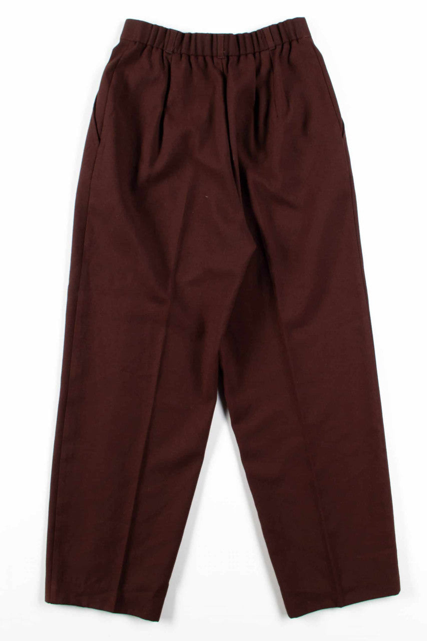 Brown Pleated Pants