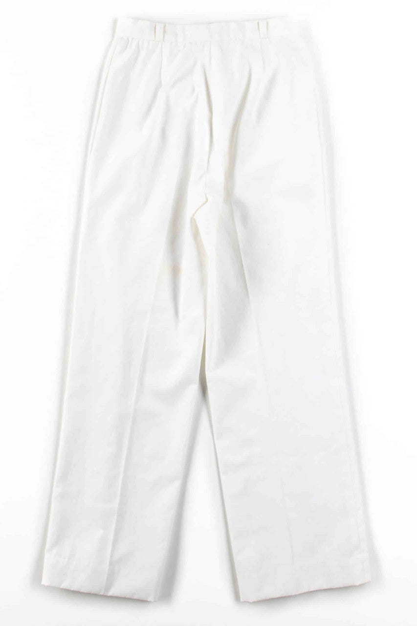 White High Waisted Pants