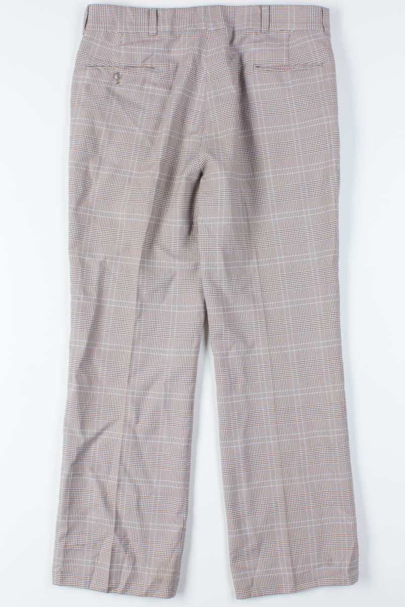 Brown Glen Check Plaid Pants