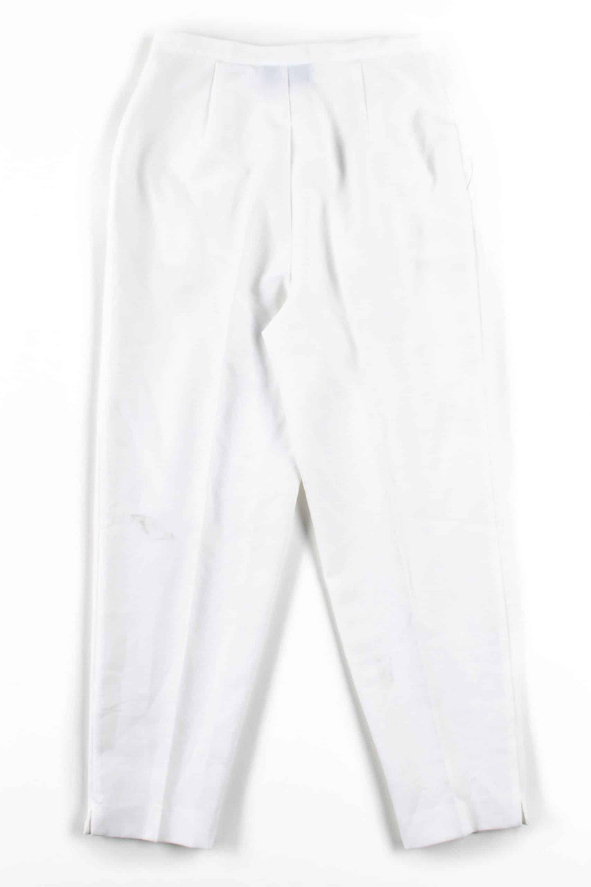 White Pleated Pants