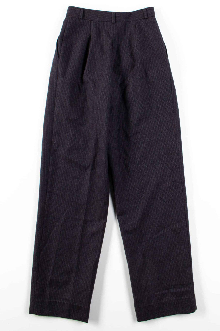 Grey Pinstripe Wool Pants (sz. 5)