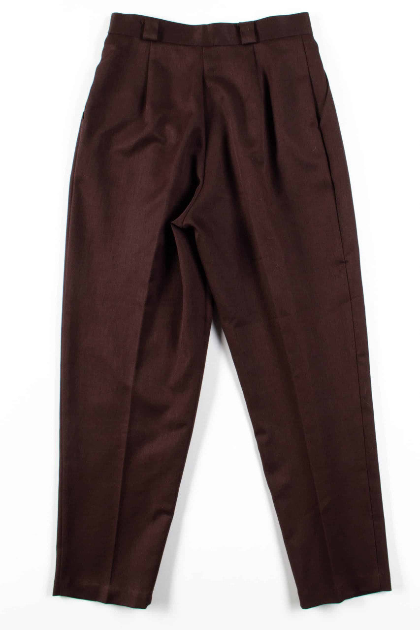 Brown Pleated Pants 1