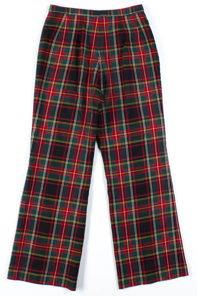 Red & Green Plaid Golf Pants