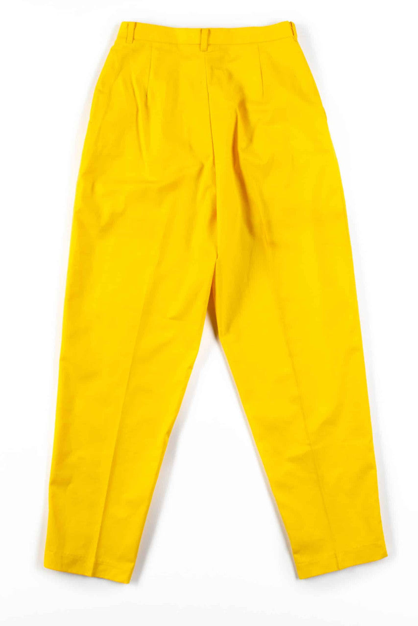 Yellow High Waisted Vintage Pants (sz. 9)