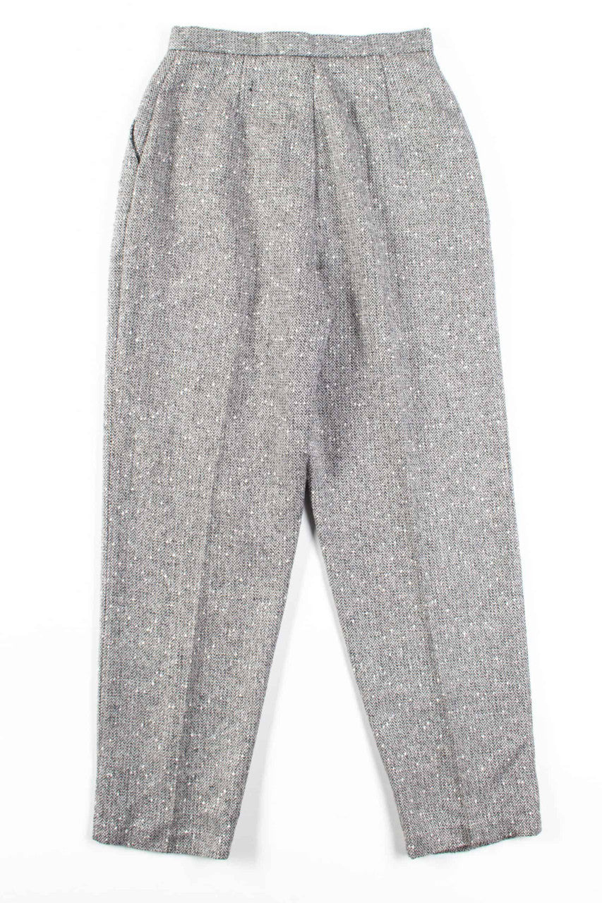 Grey Speckled High Waisted Vintage Pants (sz. 10)