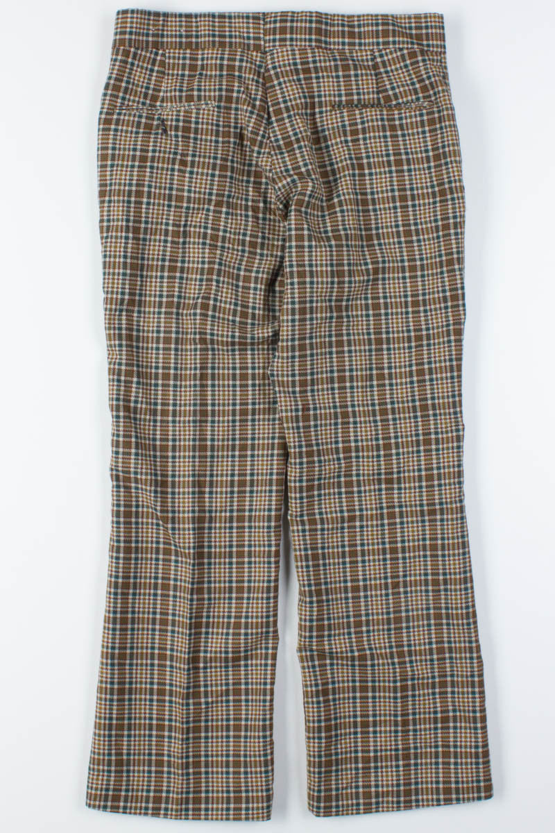 Brown Plaid Pants