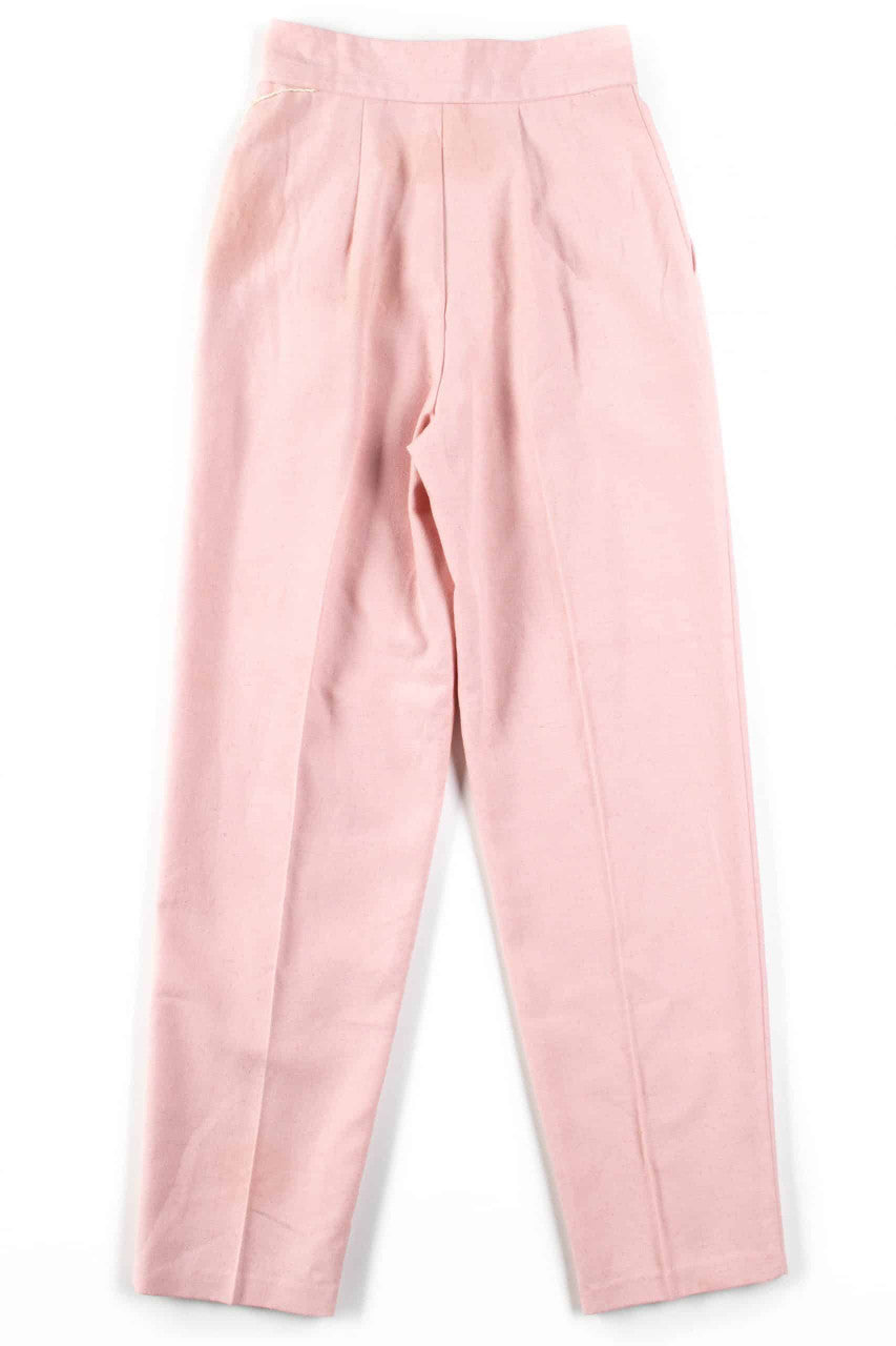 Deadstock Pink Wrap High Waisted Vintage Pants (sz. 8)