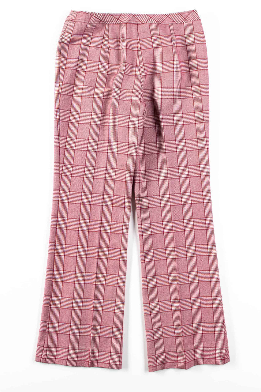 Red Check Plaid Pants