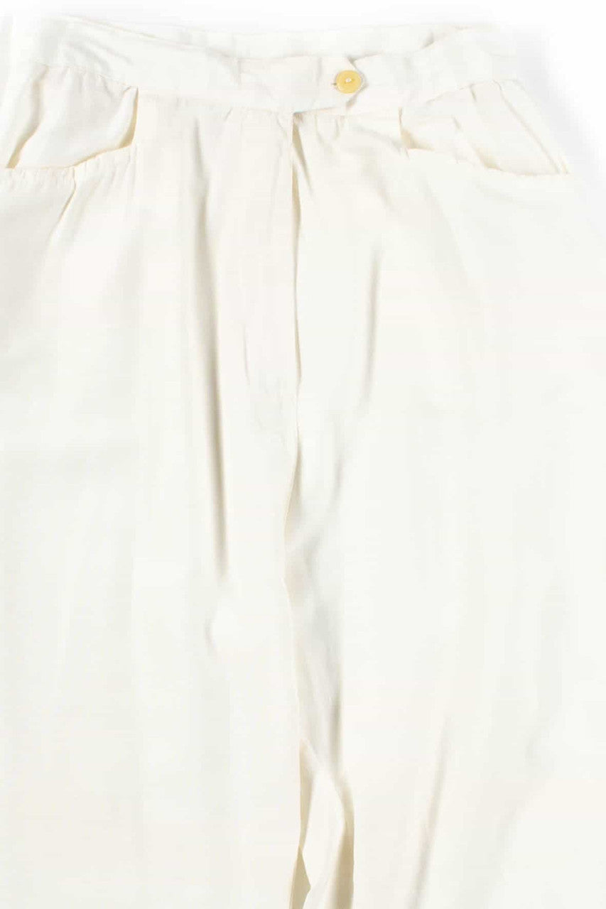 White Lightweight Rayon Pants (sz. 7)