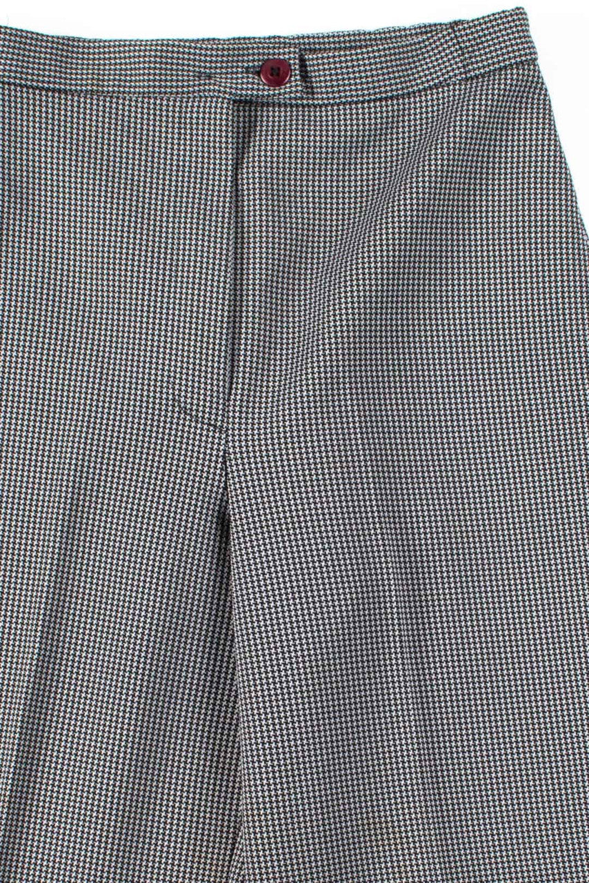 70s Black Houndstooth Pants