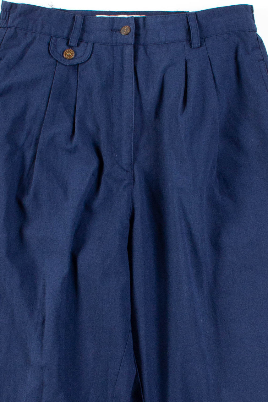Navy Pleated Pants (sz. 10)