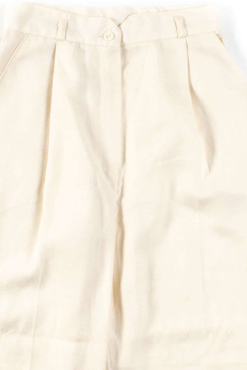 Off White Pleated Pants (sz. 8)