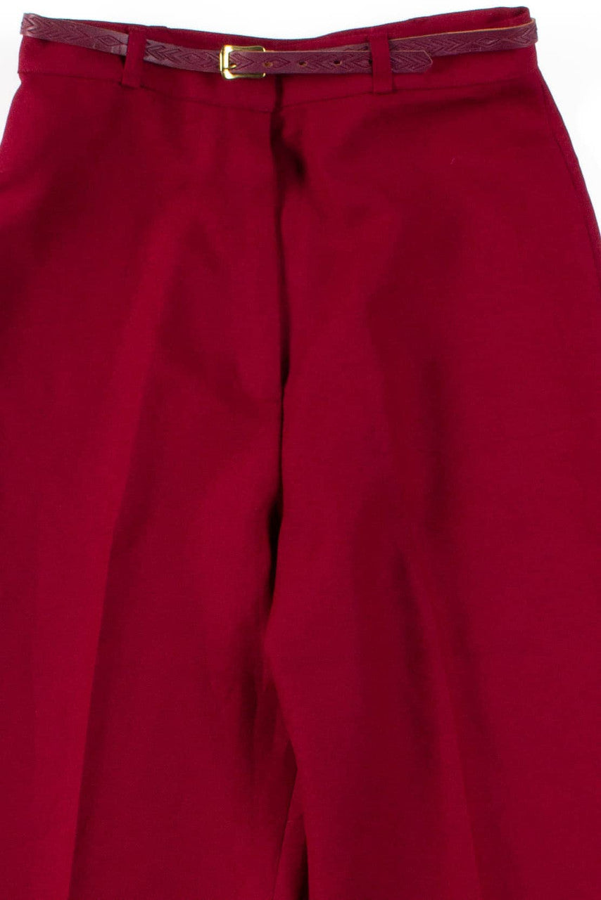 Burgundy Pants w/ Belt (sz. 9)