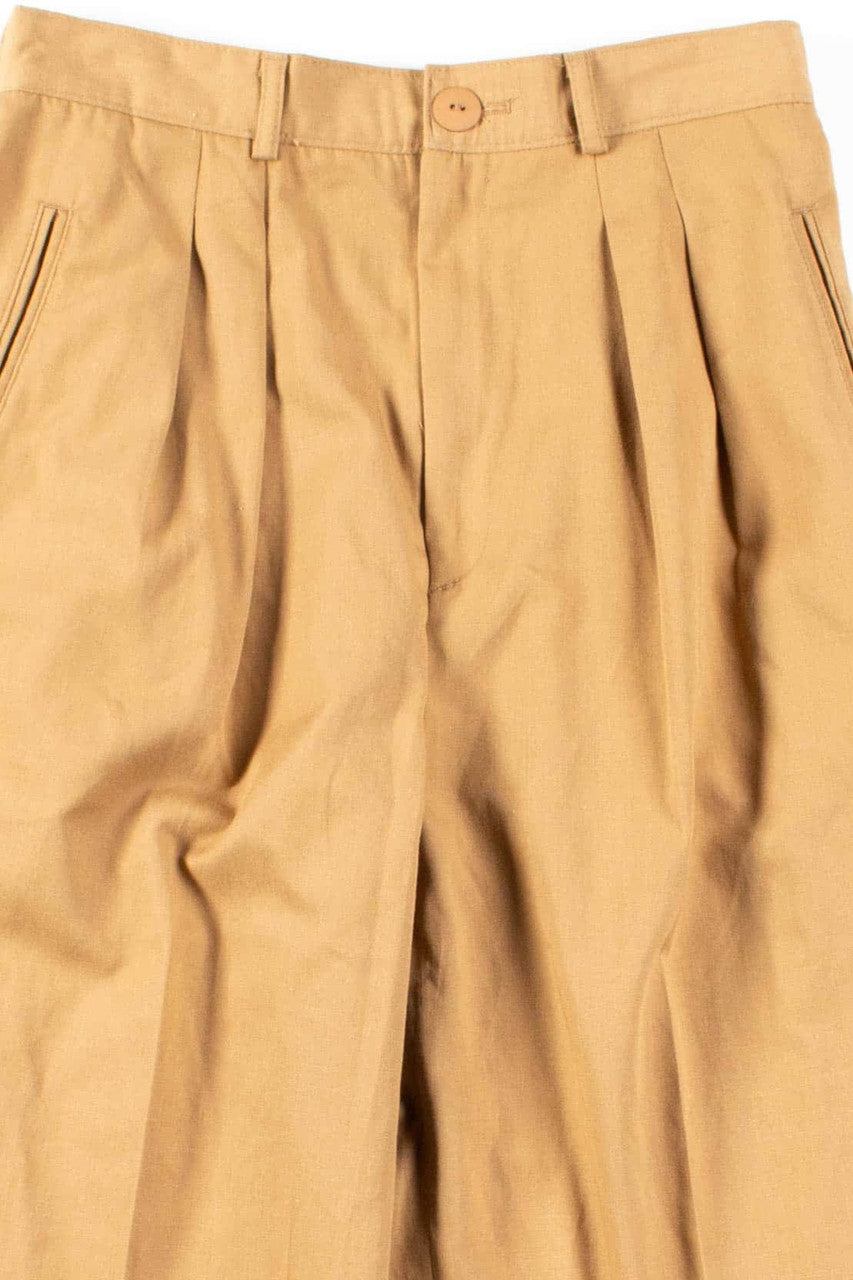Butterscotch Pleated Vintage Pants (sz. 10 Tall)