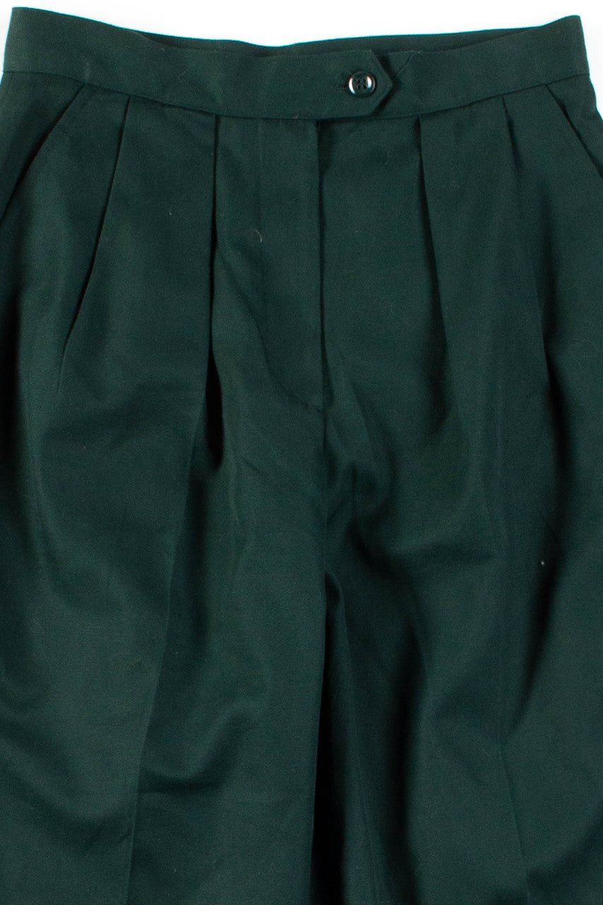 Dark Green Pleated Vintage Pants (sz. 8)