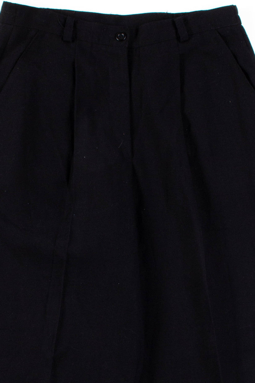 Black Pleated Vintage Pants (sz. 10)