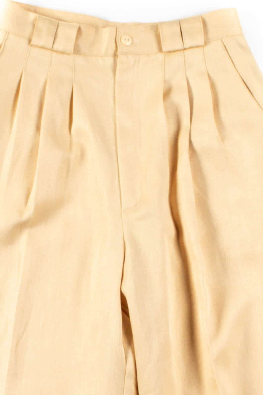 Gold Pleated Vintage Pants (sz. 8)