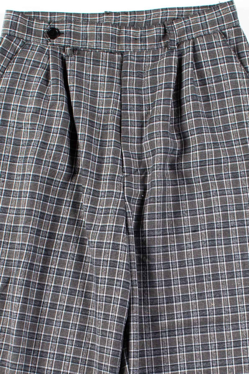 Olive Grey Vintage Plaid Pants (sz. 13/14)