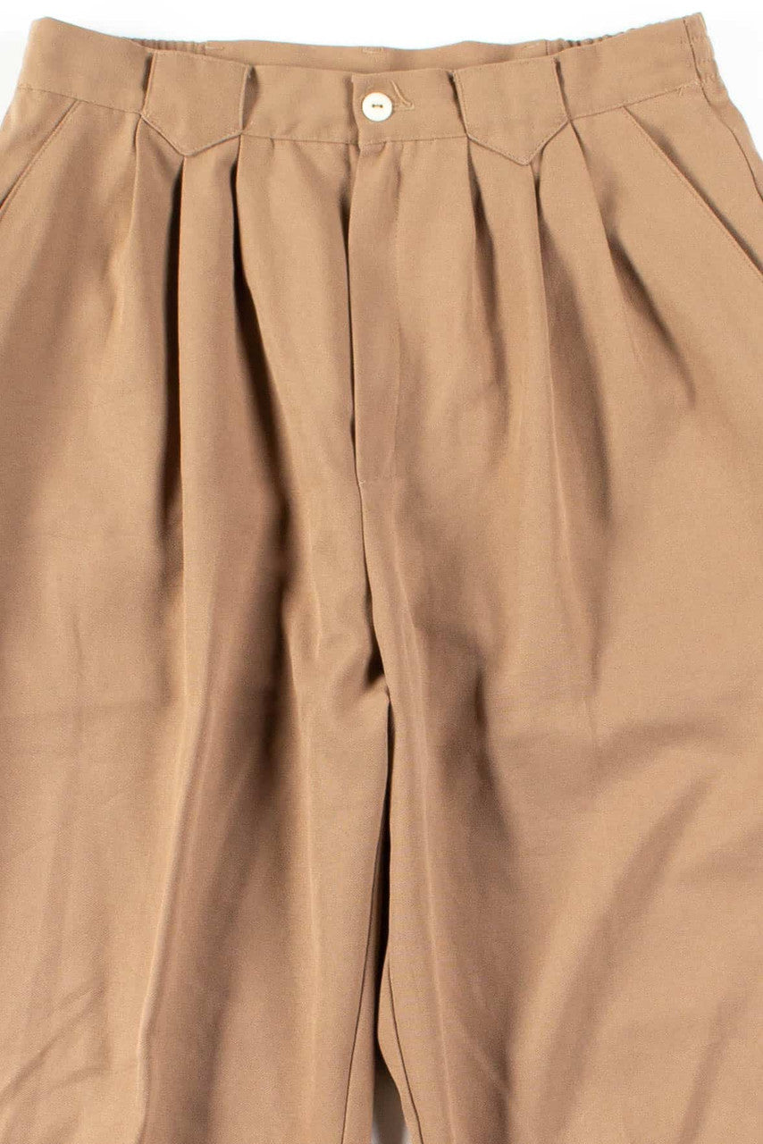 Khaki Pleated Vintage Pants (sz. 8)