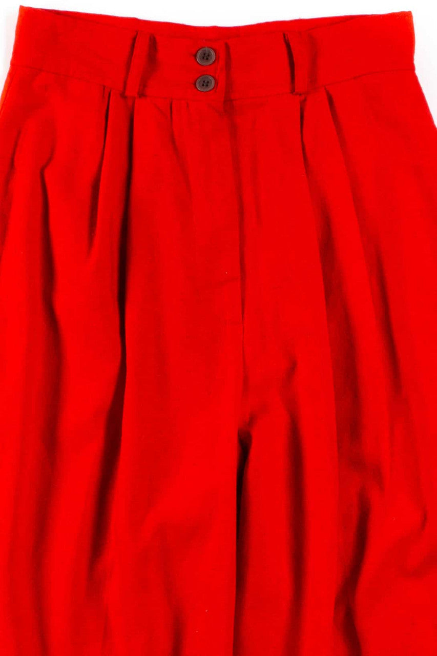 Red Silk Pants (sz. 6)