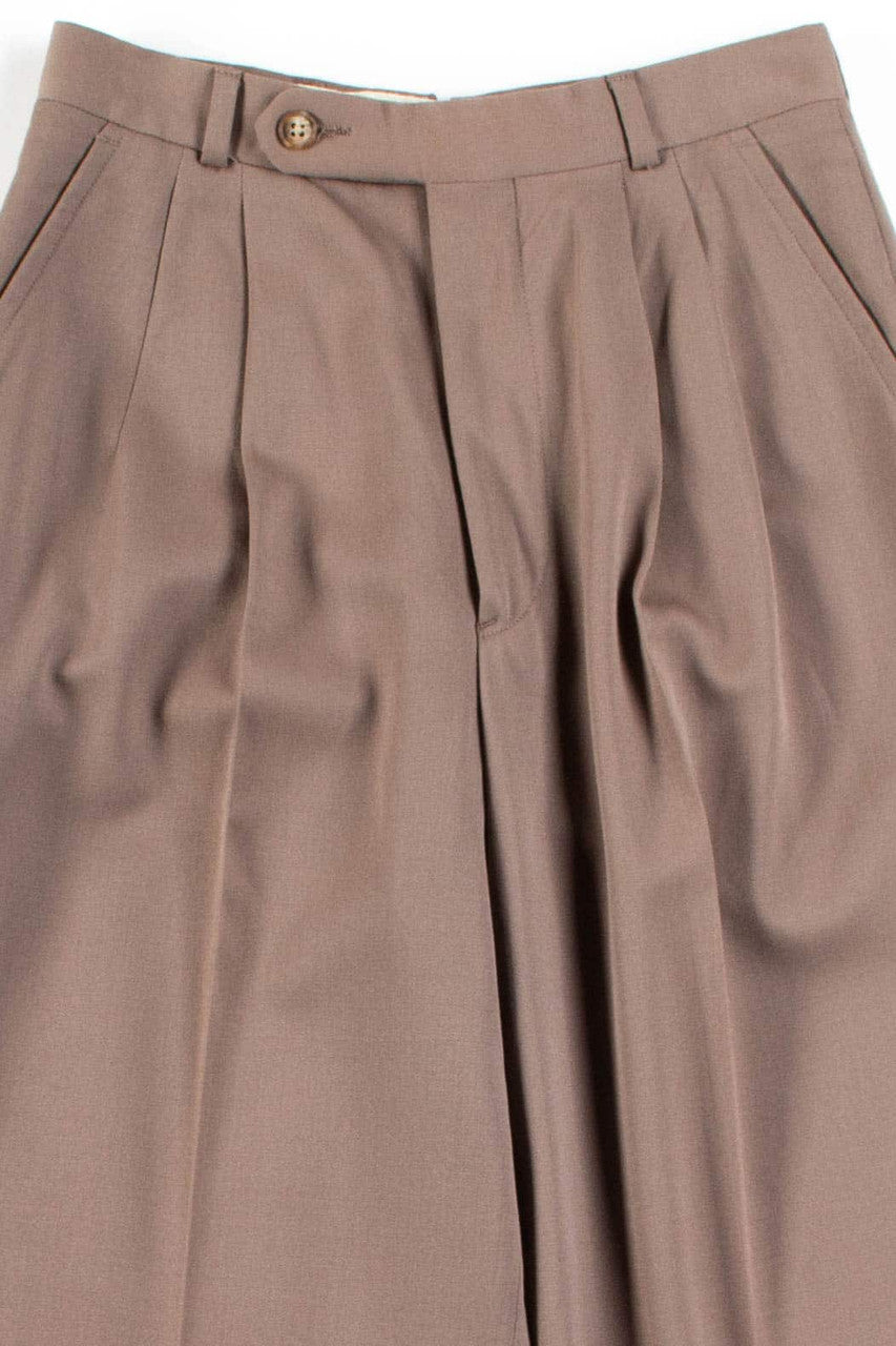 Tan Pleated Pants