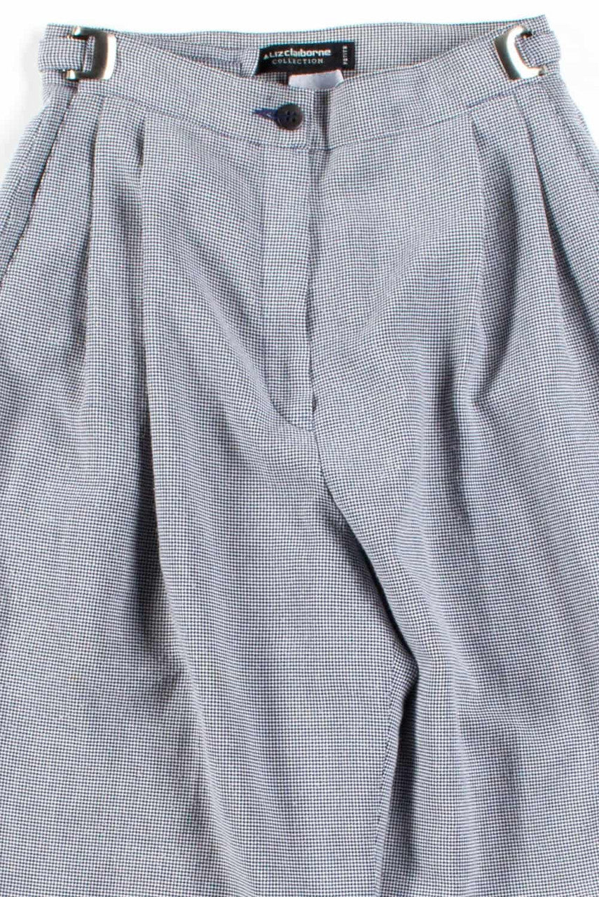 Adjustable Houndstooth Pleated Pants (sz. Petite 2)