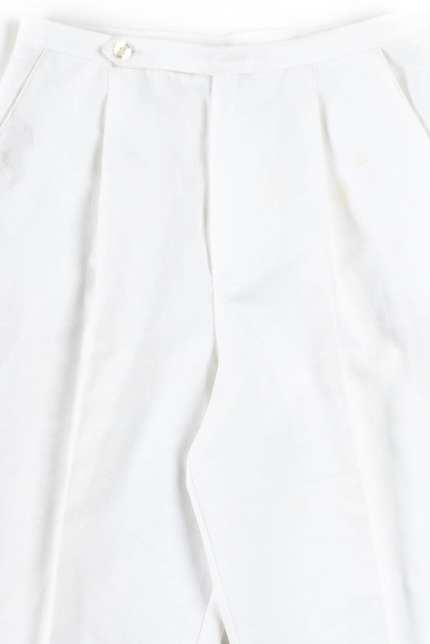 White Pleated Pants