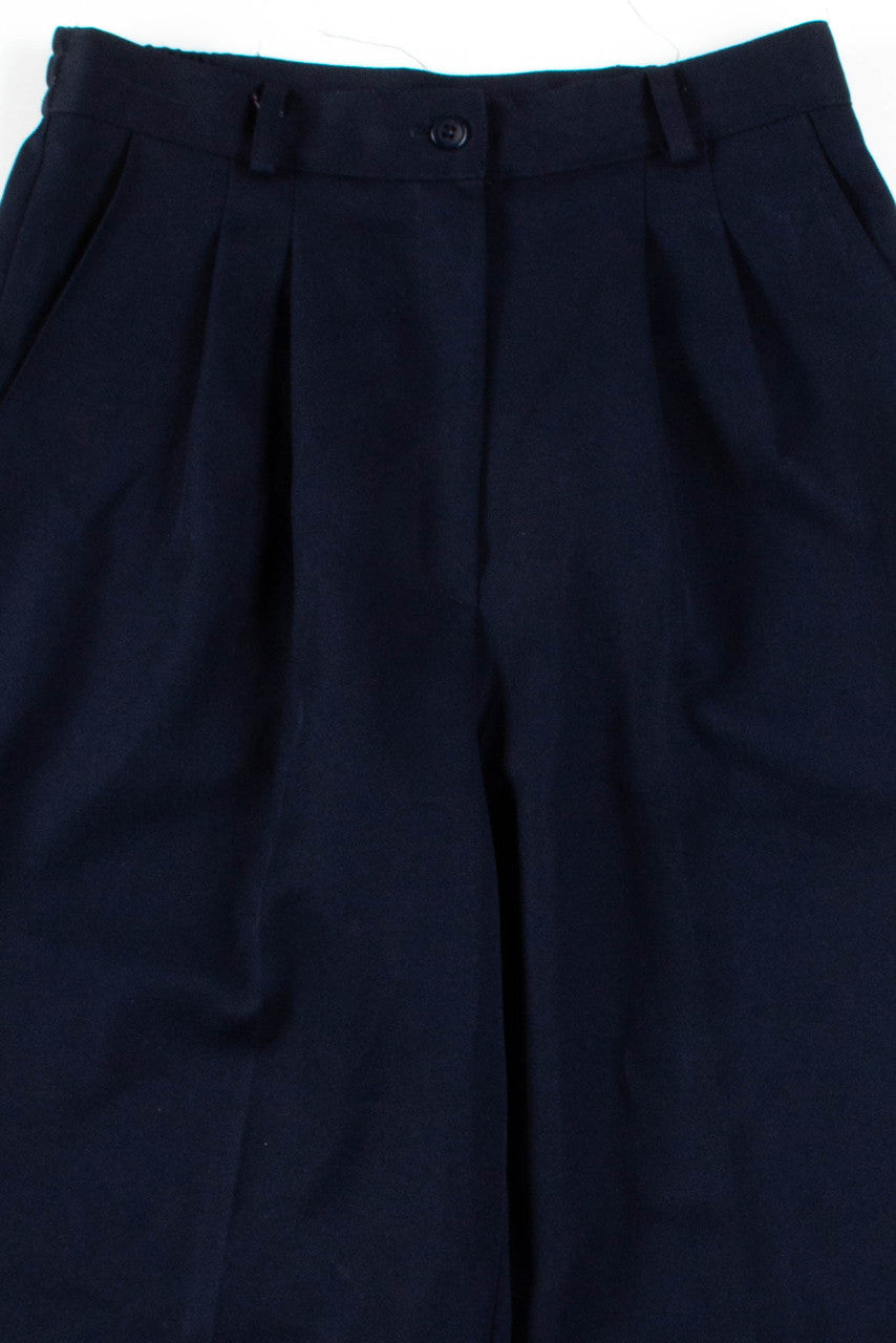 Navy Pleated Pants (sz. 8)