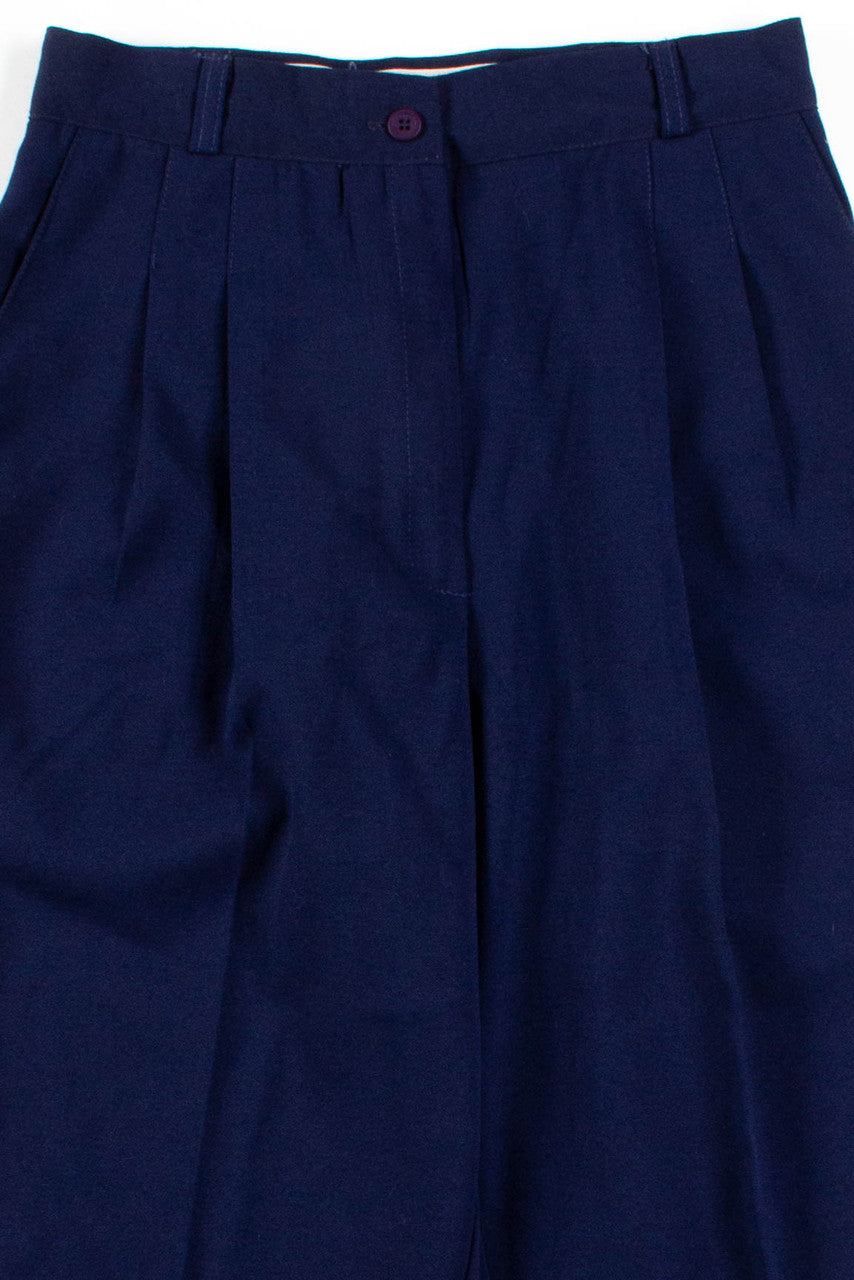 Navy Pleated Pants (sz. 11)