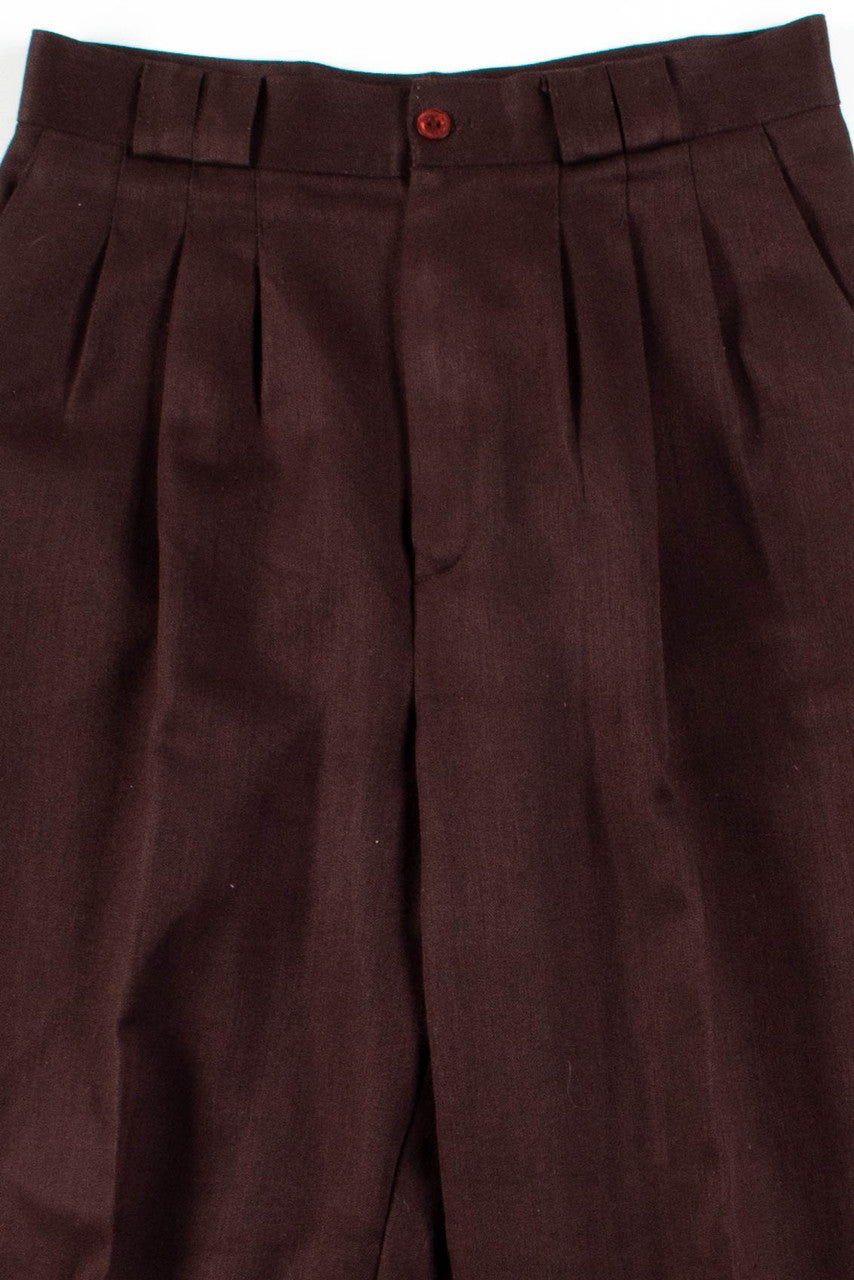 Brown Pleated Pants 1
