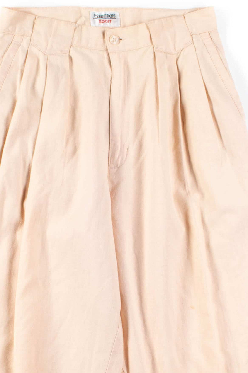 Peach Pleated High Waisted Pants (sz. 8)