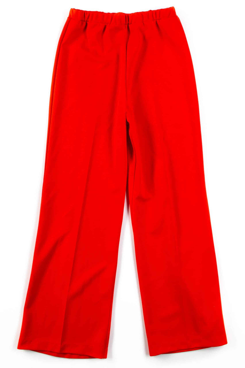 Red Pleated Pull-On Pants (sz. 14)