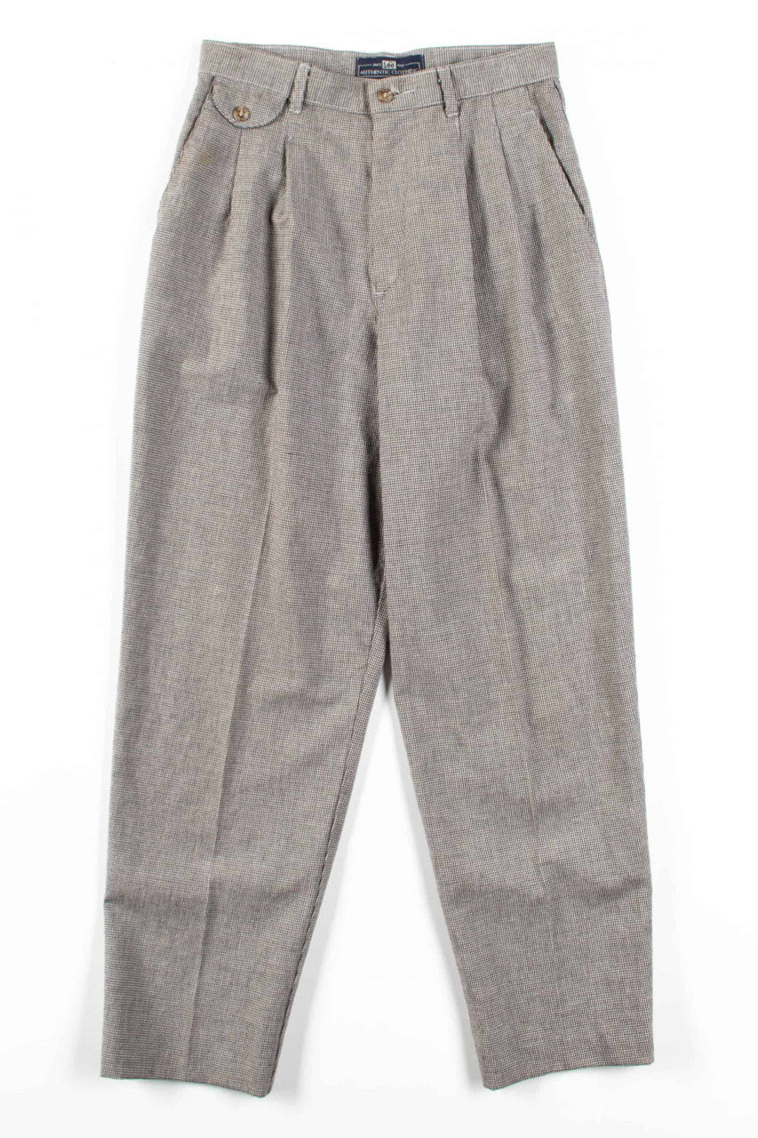Lee Houndstooth Pleated Pants (sz. 10 Med.)